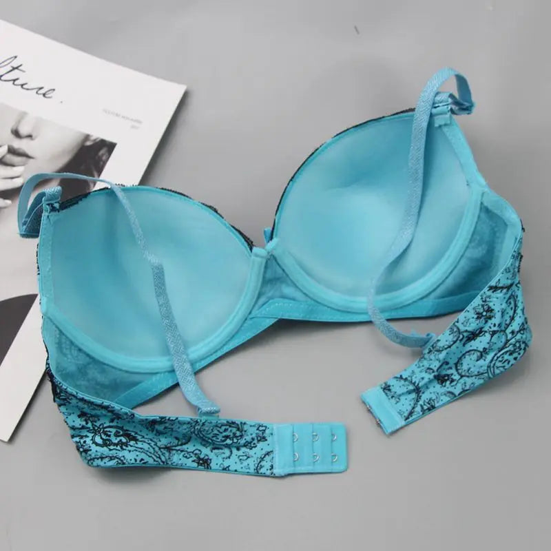 Soutien-gorge à lacets brodés pour femmes