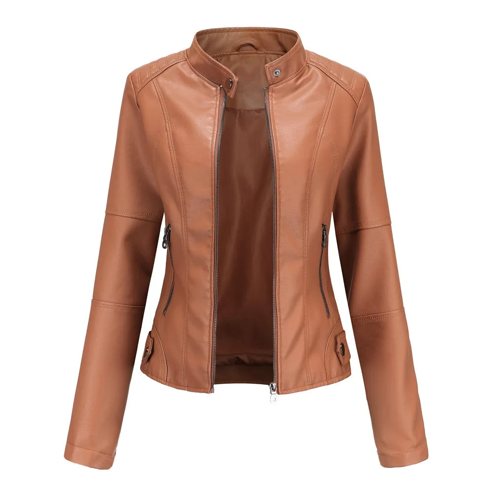 Veste en cuir pour femme