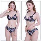 Ensemble soutien-gorge et culotte push-up sexy sans coutures pour femmes