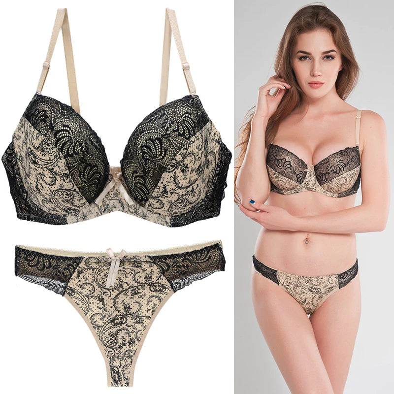 Ensembles  soutien-gorge Push Up et Sting assorti pour femmes