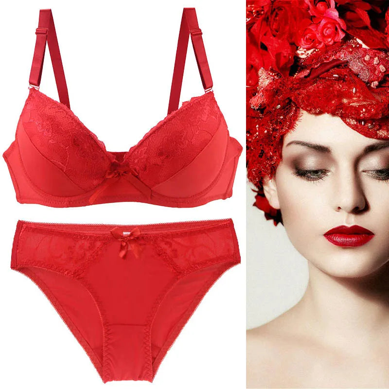 Ensemble de soutien-gorge Push Up et culotte pour femmes