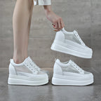 Baskets en croûte de cuir pour femmes