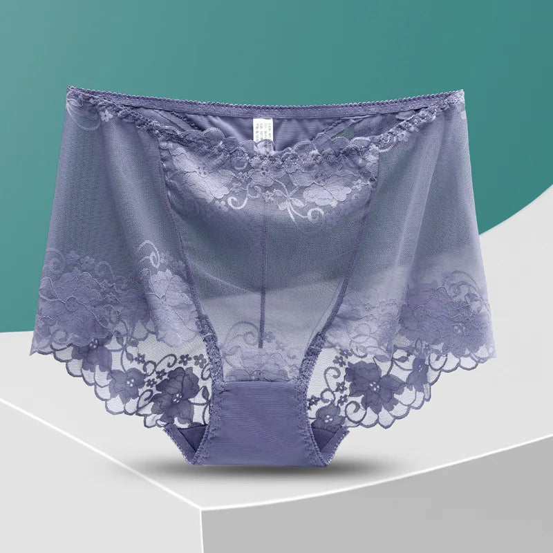 Culotte grande taille taille haute maille creuse sans couture pour femmes