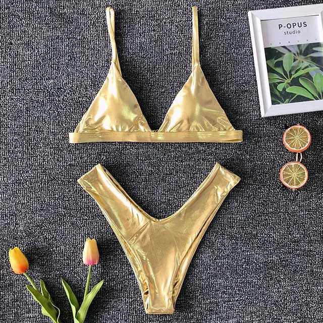 Maillot de bain deux pièces imprimé pour femmes