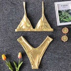 Maillot de bain deux pièces imprimé pour femmes