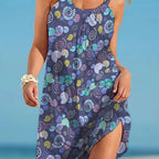 Robe de plage imprimée étoile de mer pour femmes