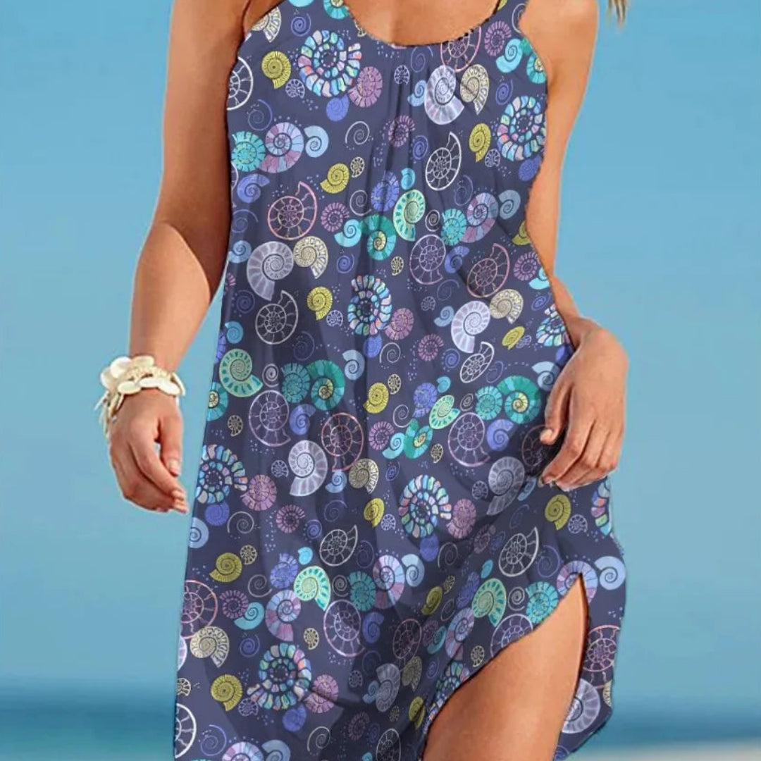 Robe de plage imprimée étoile de mer pour femmes