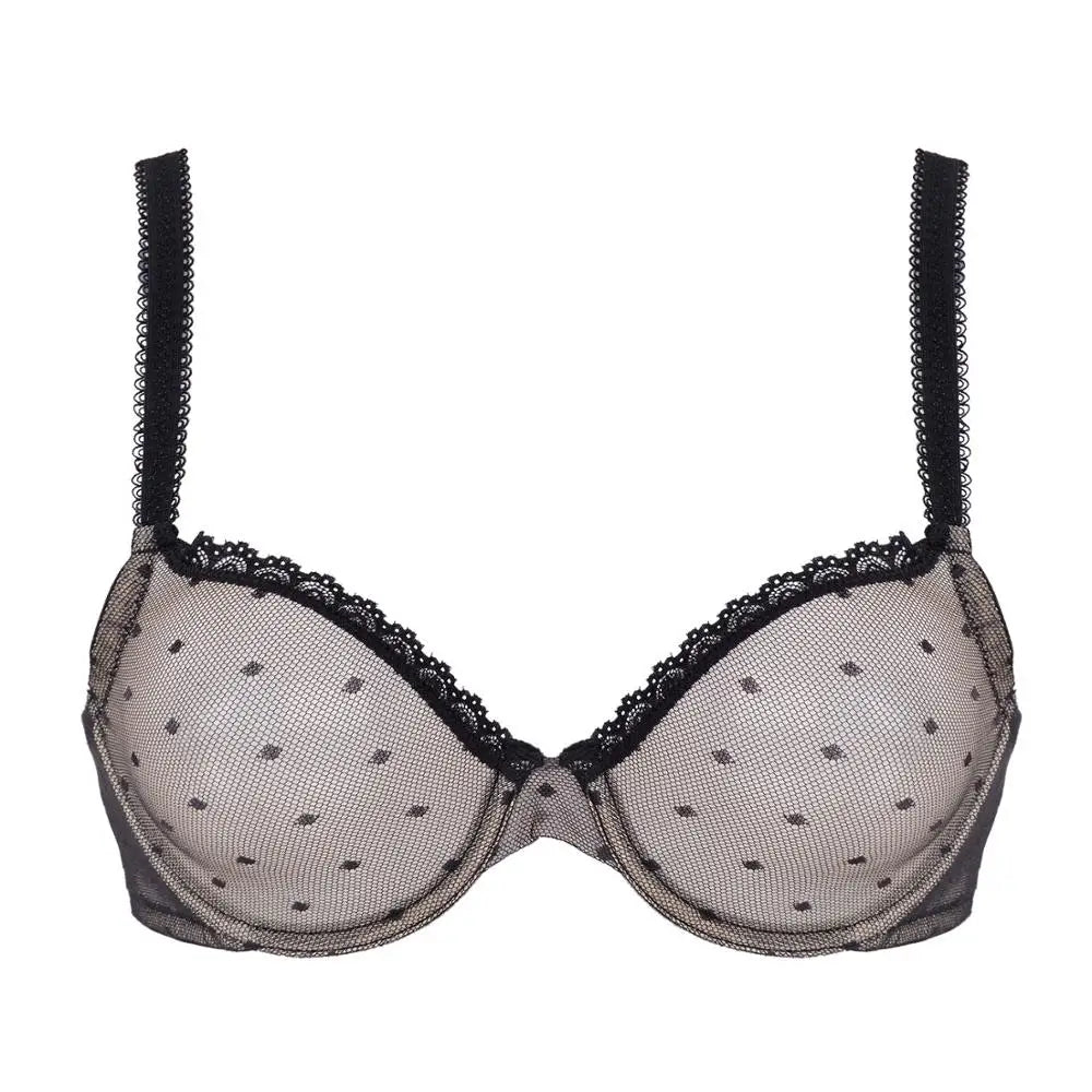 Soutien-gorge en dentelle en transparente Ultra mince à armatures pour femmes
