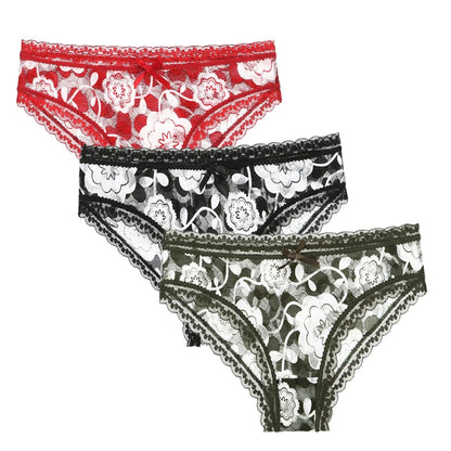 Lot de 3 Culottes Femme – Motifs Floraux