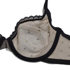 Soutien-gorge non rembourré à armatures et dentelle transparente pour femmes