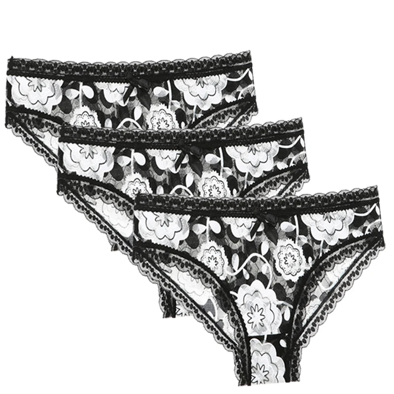 Lot de 3 Culottes Femme – Motifs Floraux