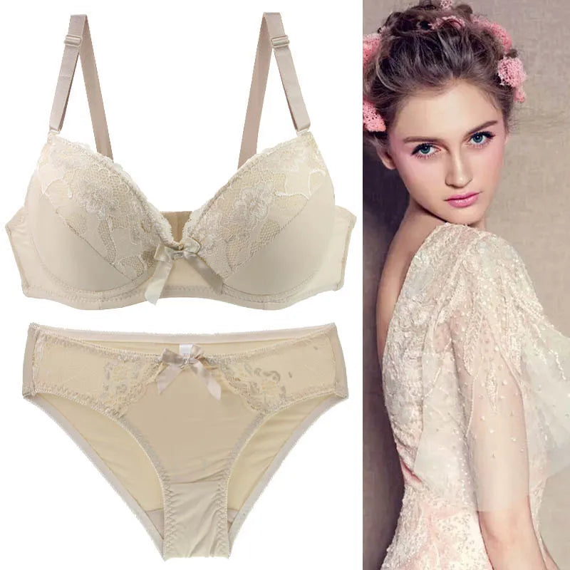 Ensemble de soutien-gorge Push Up et culotte pour femmes