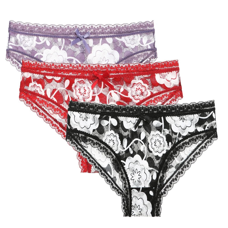 Lot de 3 Culottes Femme – Motifs Floraux