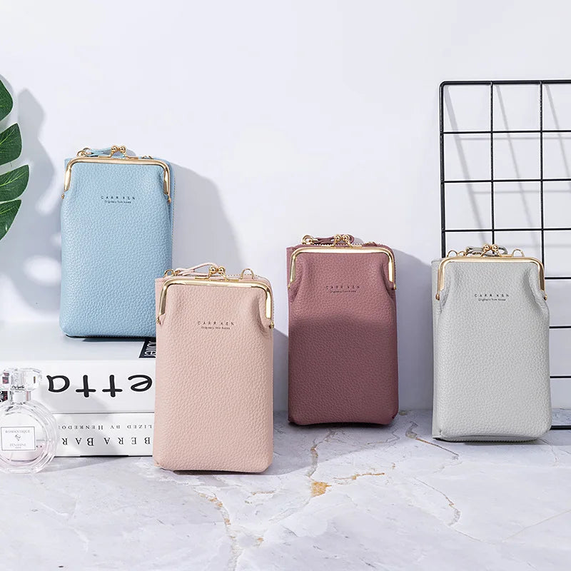 Sac à main en cuir PU pour pour téléphone portable pour femmes