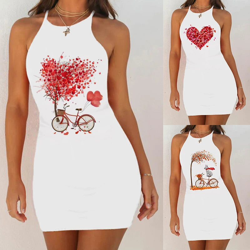 Chemise de nuit à motifs graphiques pour femmes