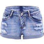 Short déchiré en jean pour femmes