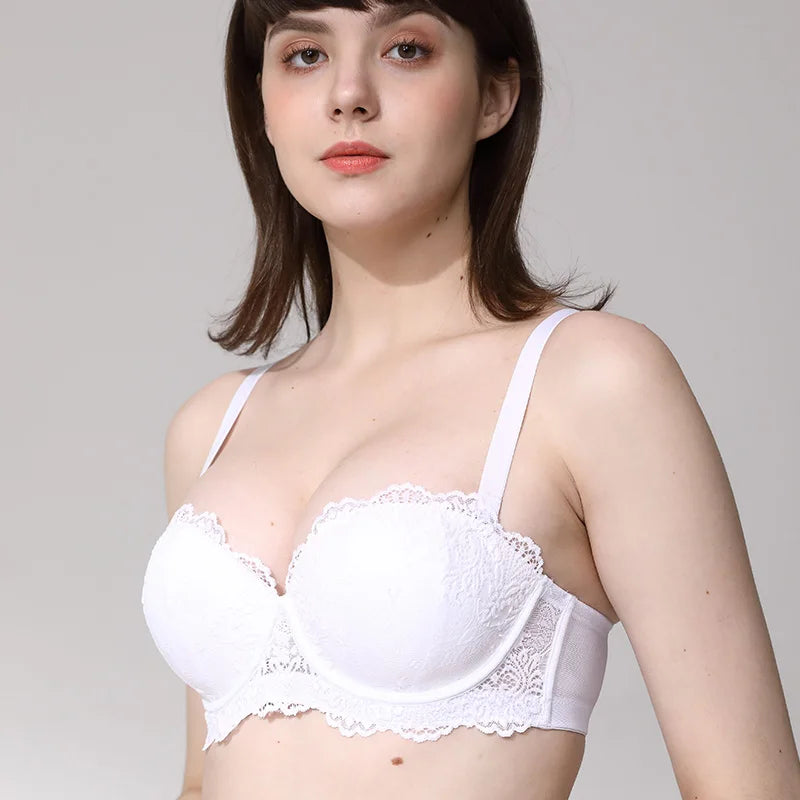 Soutien-Gorge Push Up, en dentelle respirante pour femmes