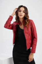 Veste en Faux cuir pour femmes
