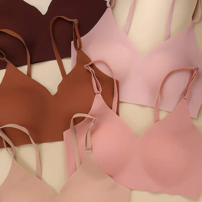Soutien-gorge sans couture sans fil Push Up pour femmes