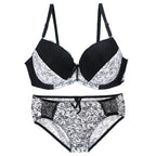 Ensemble soutien-gorge Push Up avec culotte assorti pour femmes