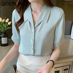 Chemise en mousseline de soie pour femmes