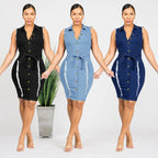 Robe en jean décontractés pour femmes