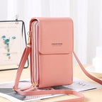 Sac à main pour téléphone portable à écran tactile en cuir souple pour femmes