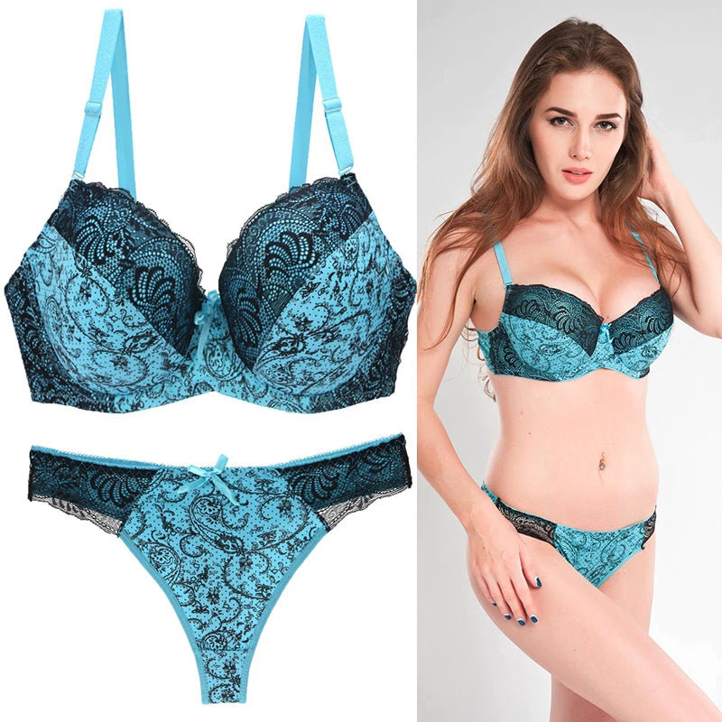 Ensembles  soutien-gorge Push Up et Sting assorti pour femmes