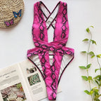 Maillot de bain une pièce dos nu pour femmes