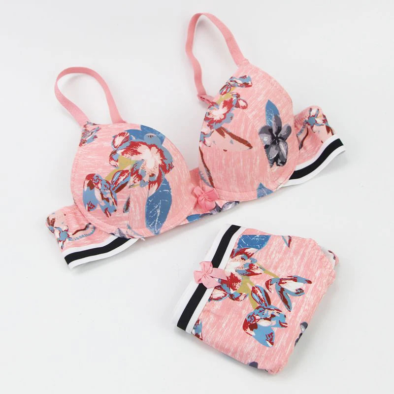 Ensemble soutien-gorge et culotte push-up sexy sans coutures pour femmes