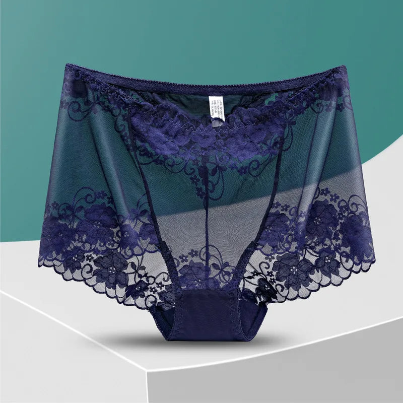 Culotte grande taille taille haute maille creuse sans couture pour femmes