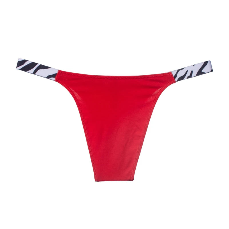 String taille basse en coton respirant pour femmes