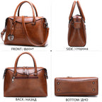 Sac à main en cuir motif crocodile pour femmes