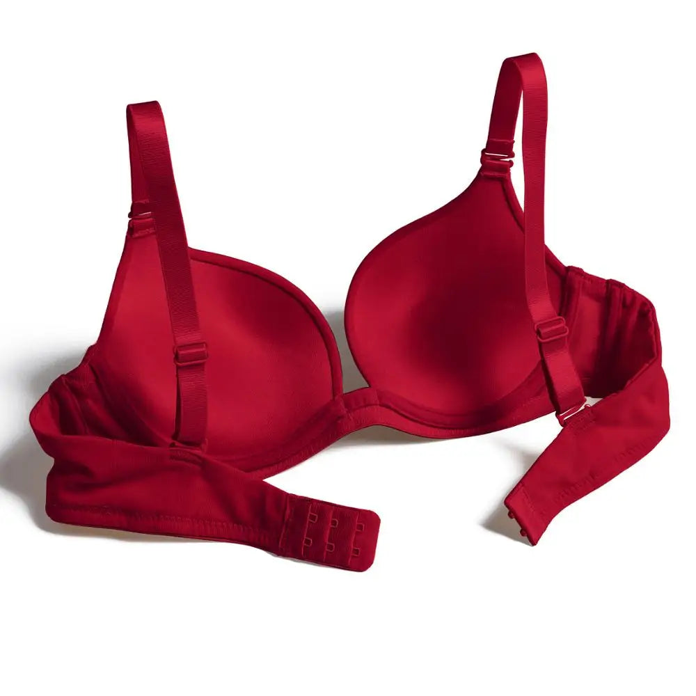 Soutien-gorge push-up rembourré à décolleté plongeant pour femmes