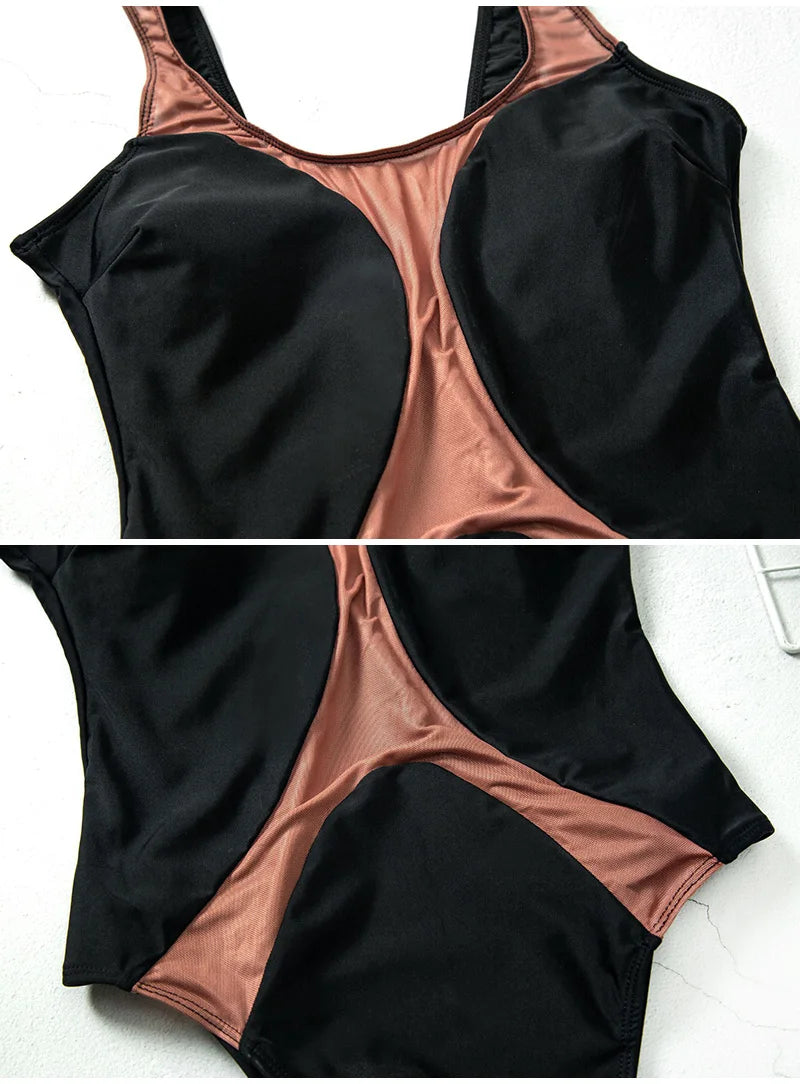 Maillot de Bain 1 Pièce Femme – Maille Transparente