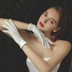 Gants de mariée courts et simples pour femmes