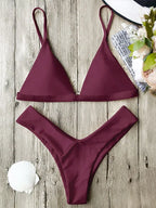 Maillot de bain deux pièces imprimé pour femmes