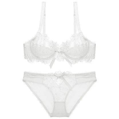 Ensemble Lingerie Femme – Dentelle Brodée Transparente