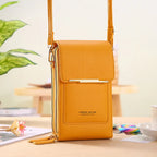 Sac à main pour téléphone portable à écran tactile en cuir souple pour femmes
