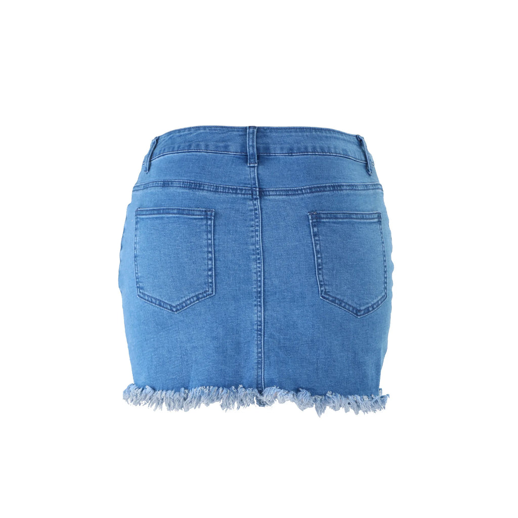 Jupe courte en jean pour femmes