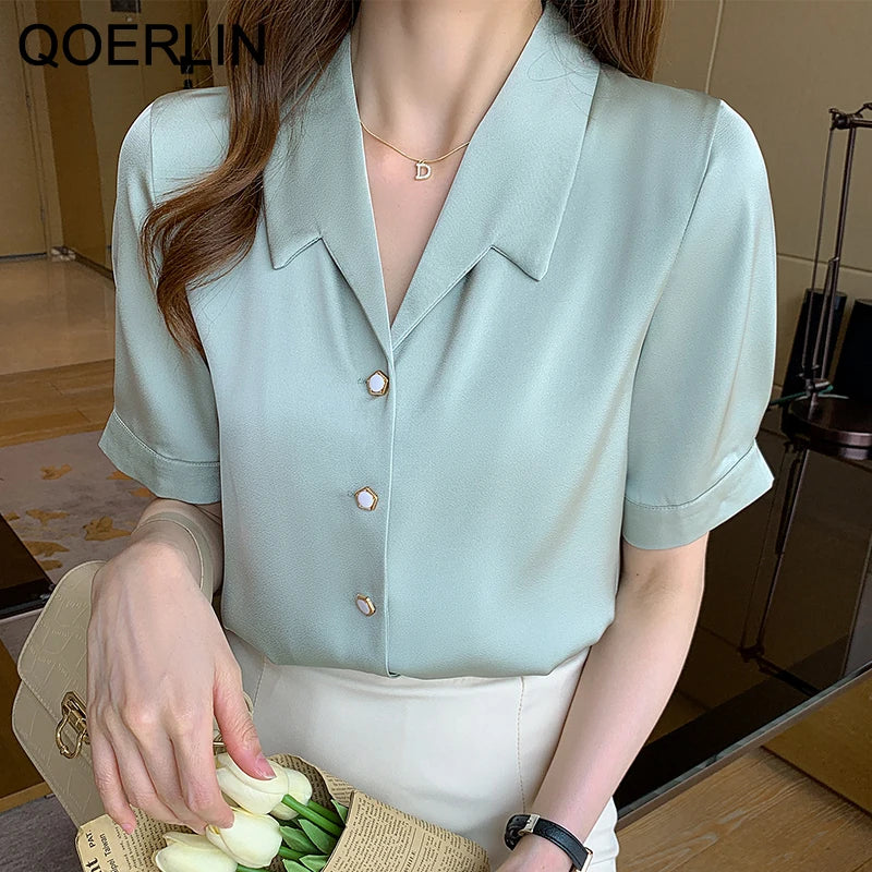 Chemise en mousseline de soie pour femmes