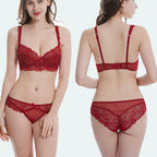 Ensemble de soutien-gorge et culotte Fine en dentelle grande taille pour femmes