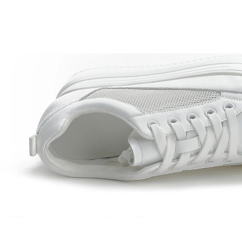 Baskets en croûte de cuir pour femmes