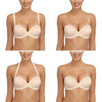 Soutien-gorge sans bretelles en silicone convertibles ajustés pour femmes