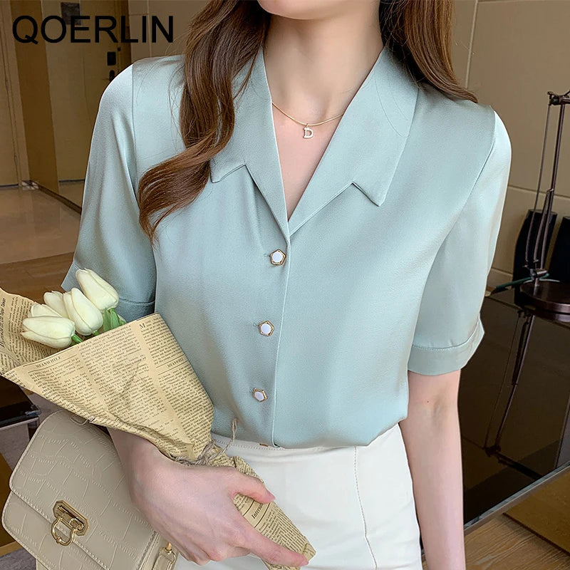Chemise en mousseline de soie pour femmes