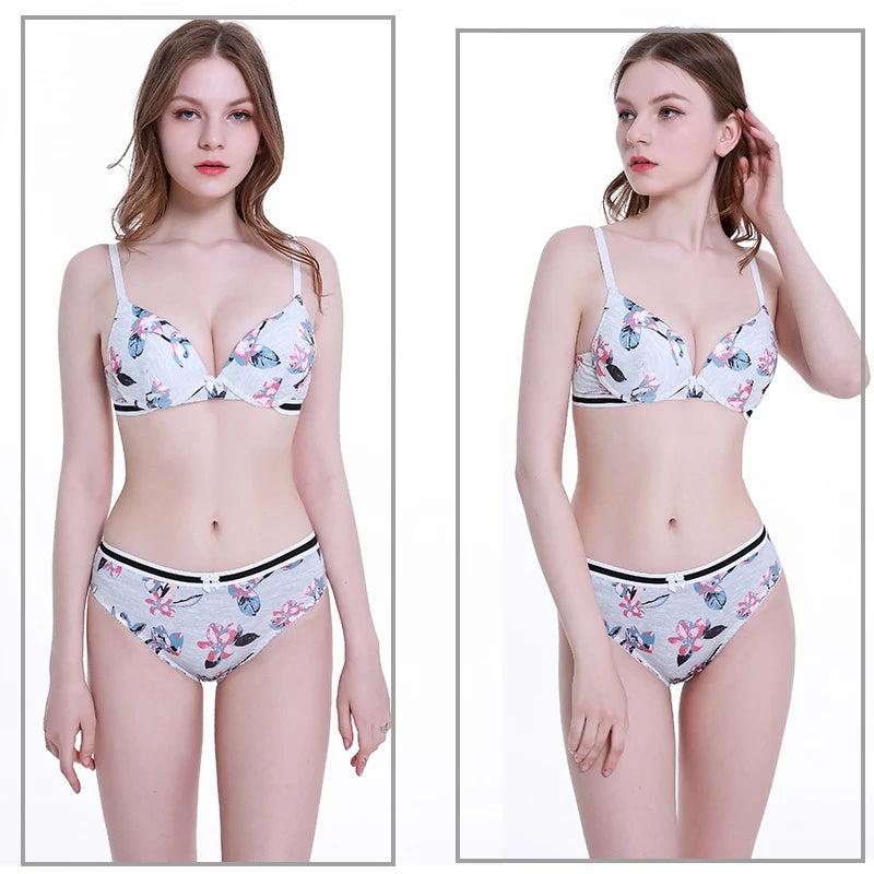 Ensemble soutien-gorge et culotte push-up sexy sans coutures pour femmes