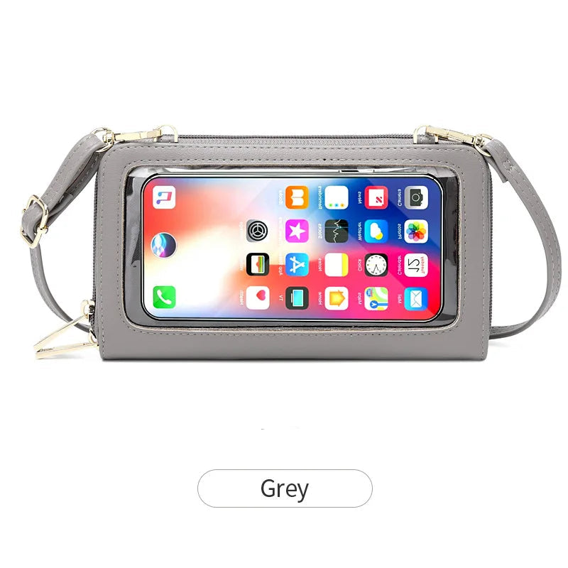 Sac à bandoulière en cuir PU pour téléphone à écran tactile pour femmes