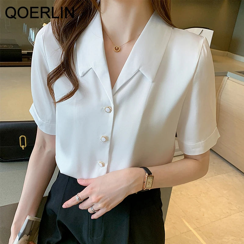 Chemise en mousseline de soie pour femmes