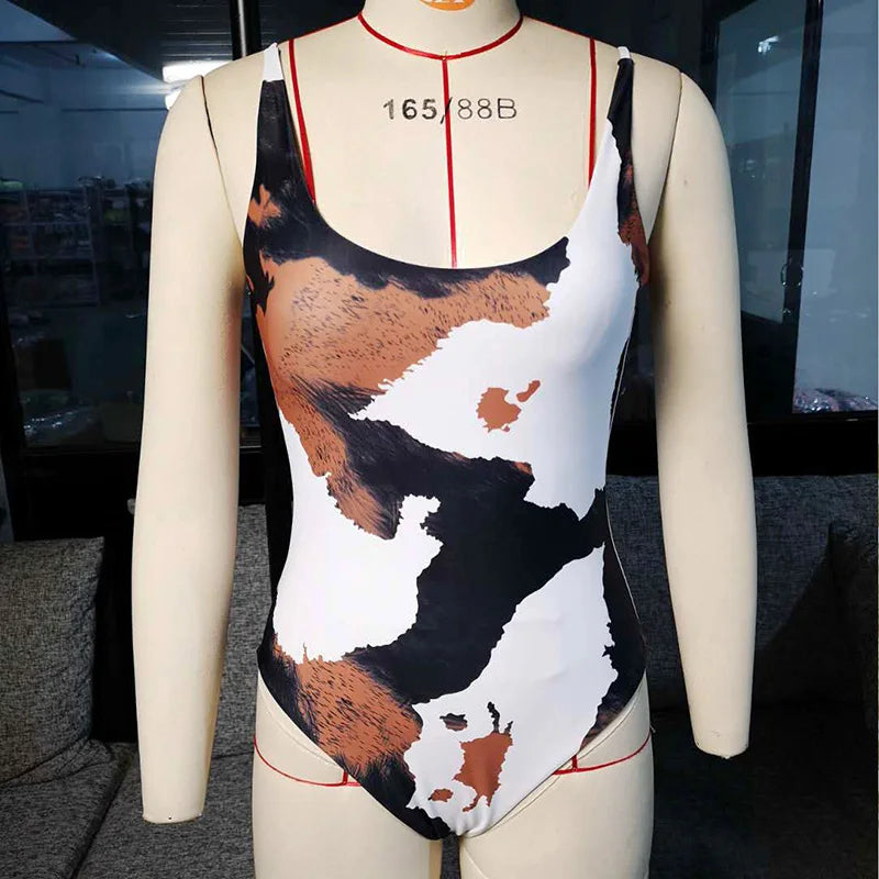 Maillot de bain une pièce imprimé pour femmes
