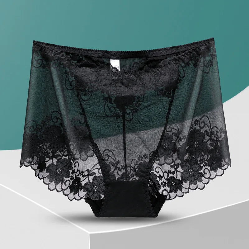 Culotte grande taille taille haute maille creuse sans couture pour femmes